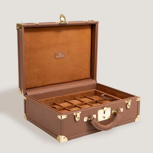 Watch Box - Trunk Safiano Camel-1-Watch Box Studio