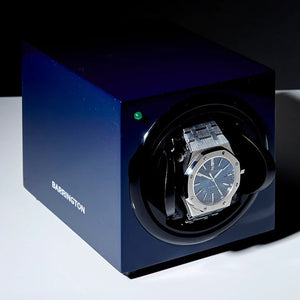 Watch Winder - Barrington Midnight Blue-2-Watch Box Studio