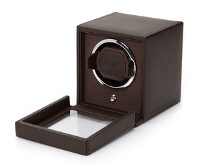 Watch Winder - Cube Cover Brown-4-Watch Box Studio