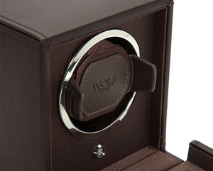 Watch Winder - Cube Cover Brown-5-Watch Box Studio