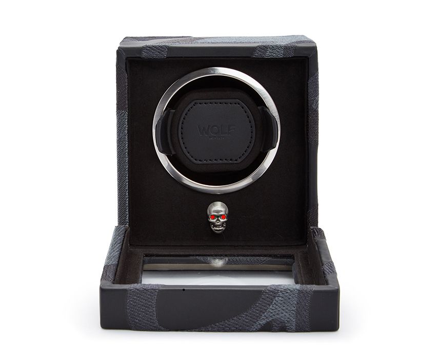 Watch Winder - Momento Mori Black Single Slot-2-Watch Box Studio