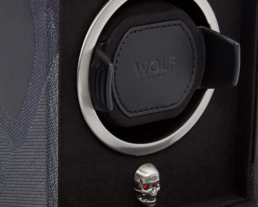 Watch Winder - Momento Mori Black Single Slot-4-Watch Box Studio
