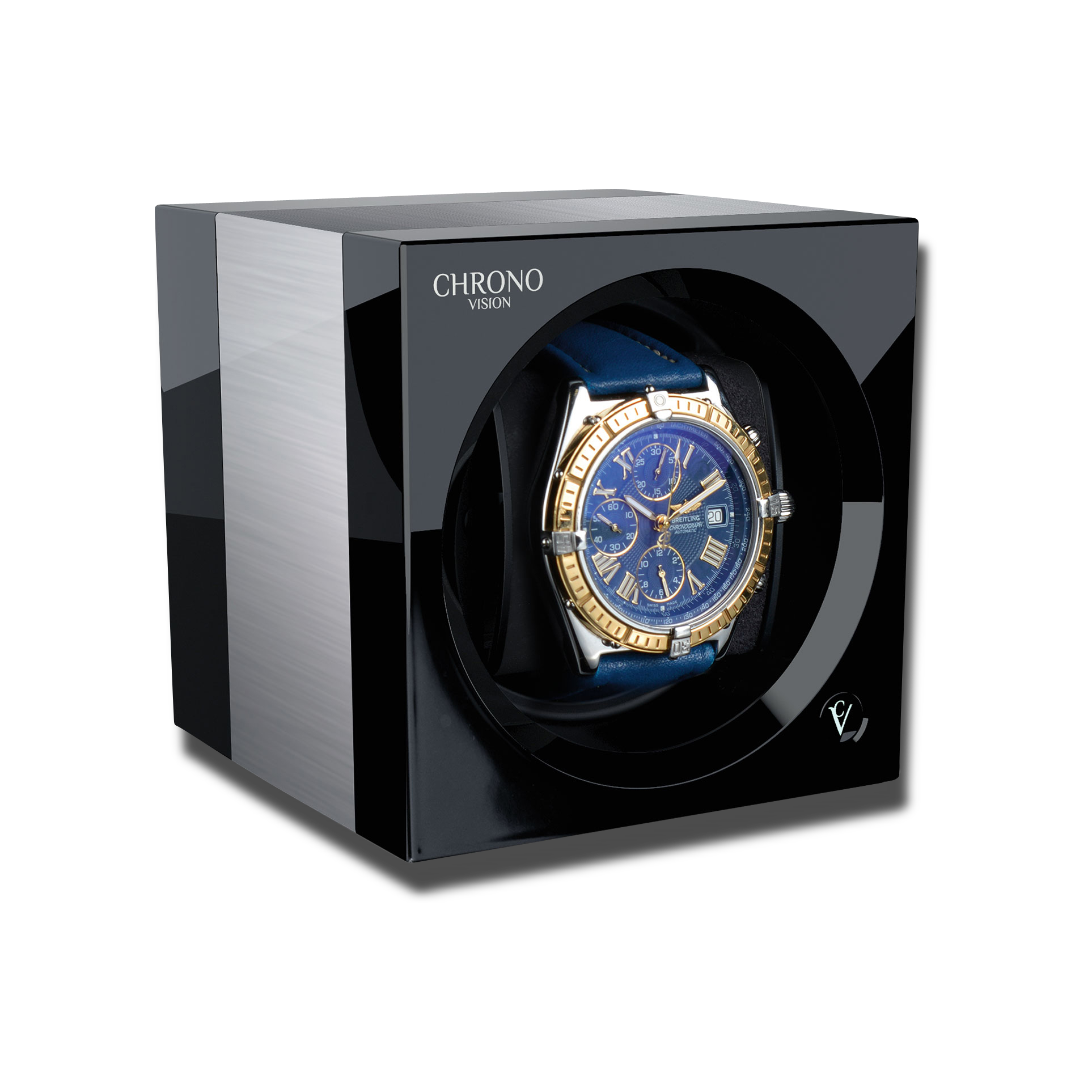 Watch Winder - One Aluminium Black-1-Watch Box Studio