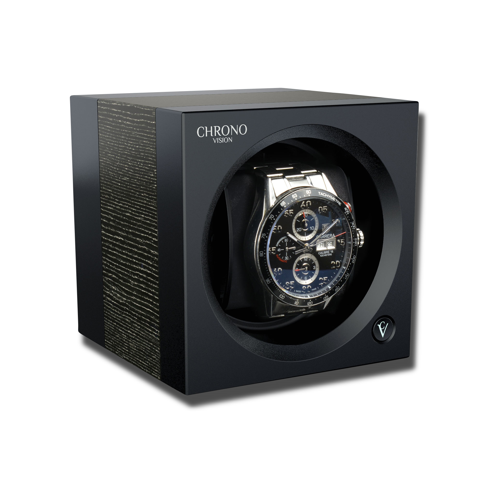 Watch Winder - One Satin Black-1-Watch Box Studio