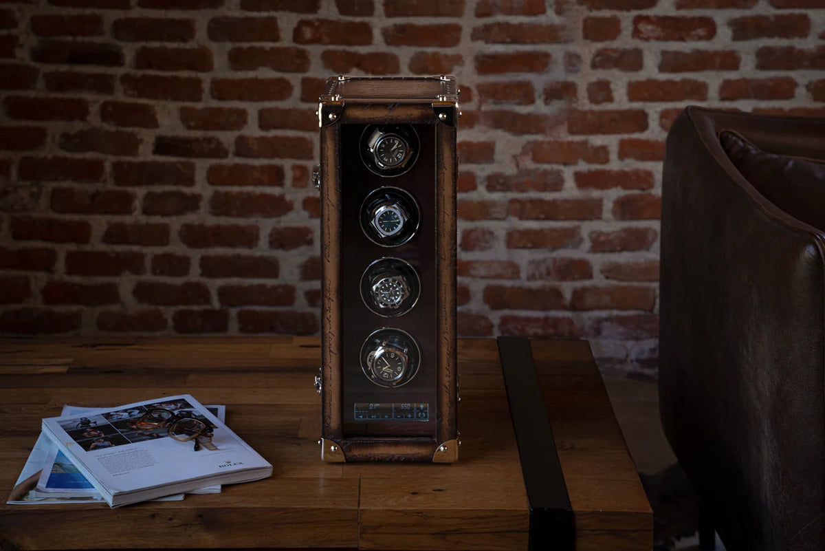 Watch Winder - Parchment Patina Java-3-Watch Box Studio