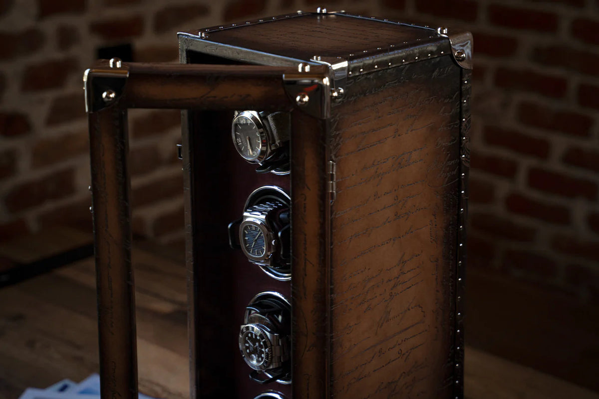 Watch Winder - Parchment Patina Java-8-Watch Box Studio