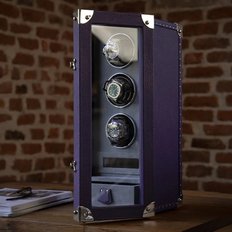 Watch Winder - Togo Purple-1-Watch Box Studio