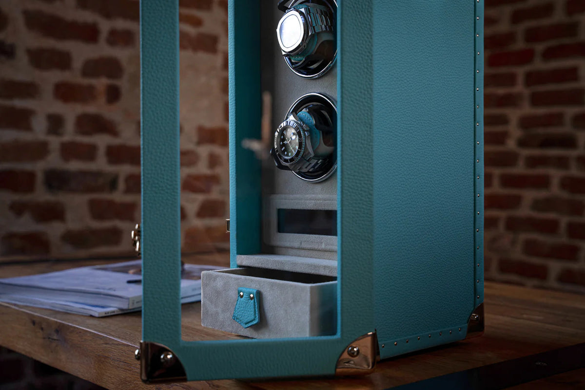 Watch Winder - Togo Tiffany Blue-6-Watch Box Studio
