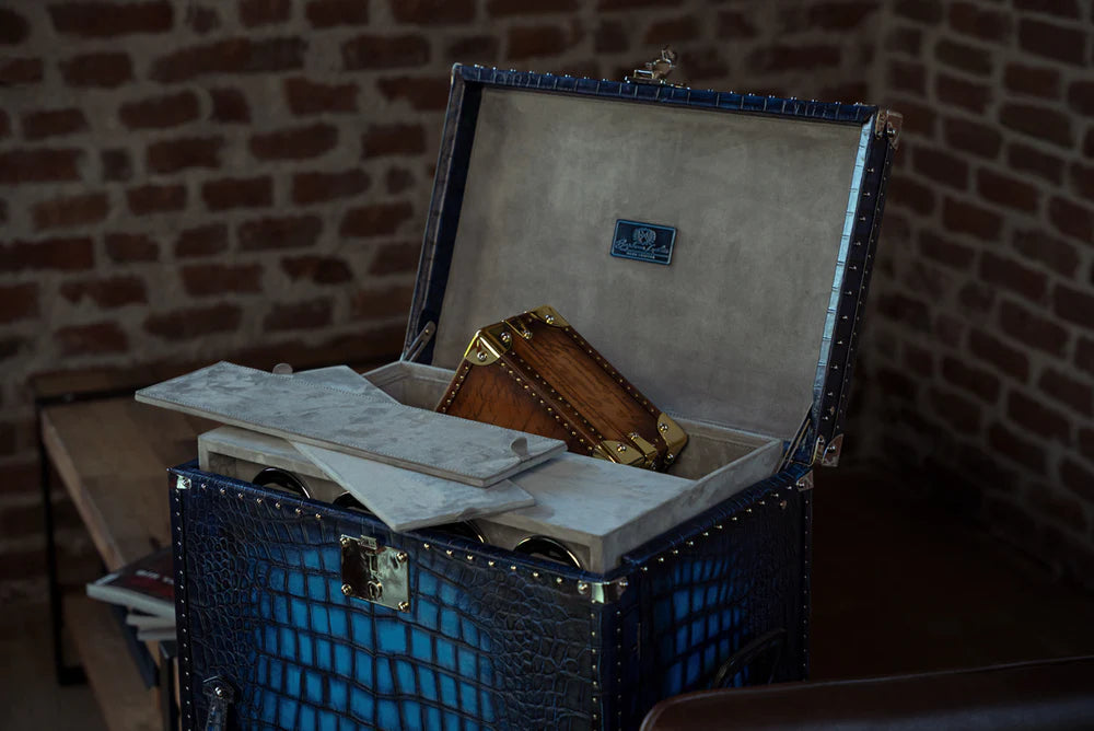 Watch Winder - Trunk CP Patina Blue-3-Watch Box Studio