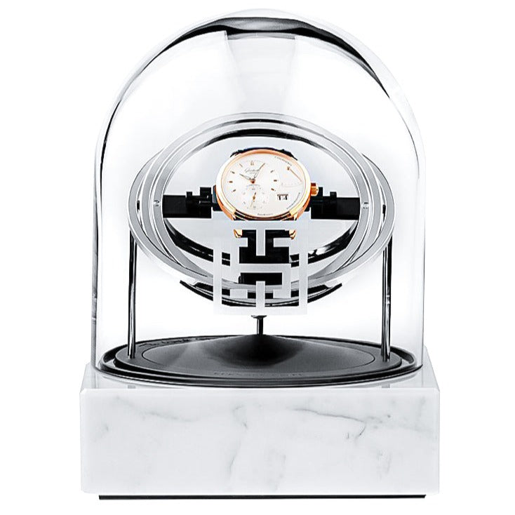 Watch Winder - White Marble-1-Watch Box Studio