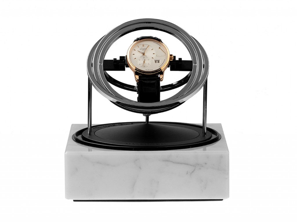 Watch Winder - White Marble-3-Watch Box Studio