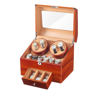 Cherry Wood Watch Winder Box-1-Watch Box Studio