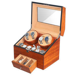 Cherry Wood Watch Winder Box-5-Watch Box Studio