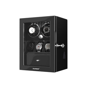 DUKWIN Black Exposition Watch Winder-1-Watch Box Studio