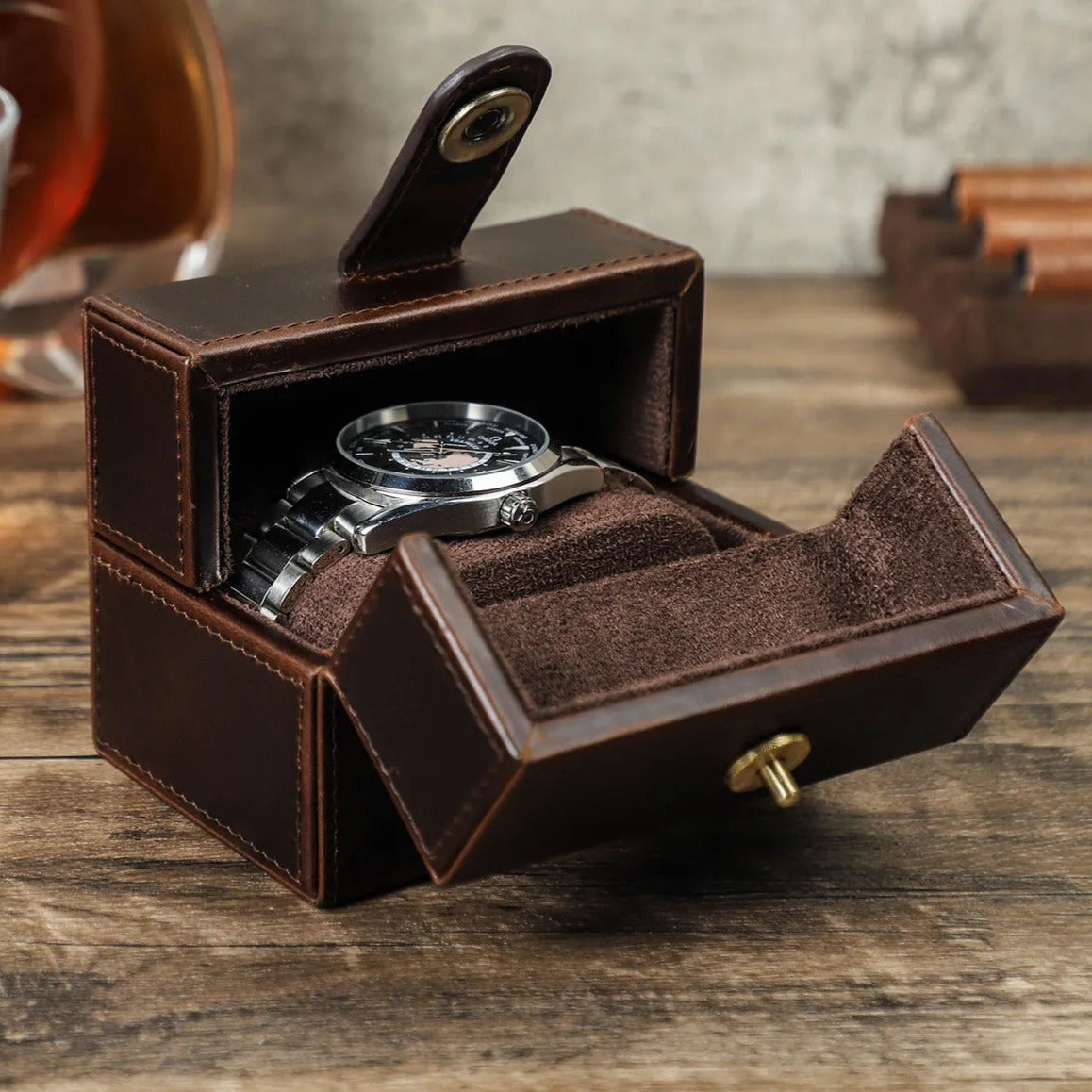 MYSTERY LEATHER WATCH BOX-2-Watch Box Studio