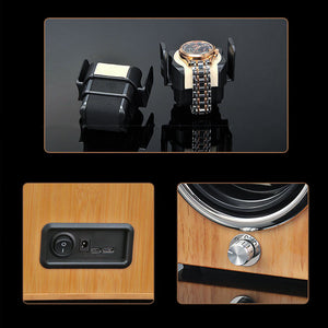 Watch Winder - Lily Bamboo-2-Watch Box Studio